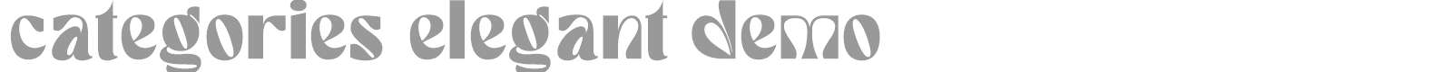 Categories Elegant font preview